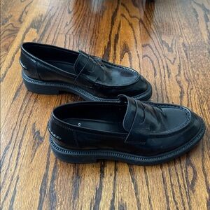 Vagabond Black Polished Leather Alex Loafer NEW Size 36